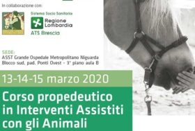 Milano: Ospedale Niguarda, 4/5/6 ottobre 2019. Corso Propedeutico in Interventi Assistiti con gli Animali