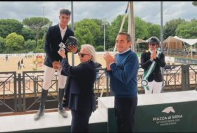 Argento per il giovane cavaliere Mattia Santini nella prima giornata del DeNiroBootCo Gold Tour a Piazza di Siena in sella alla sua Japhira