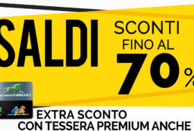 Da 15% a 20% Extra Sconto con Tessera Premium e 10% Extra codice SALDI per tutti